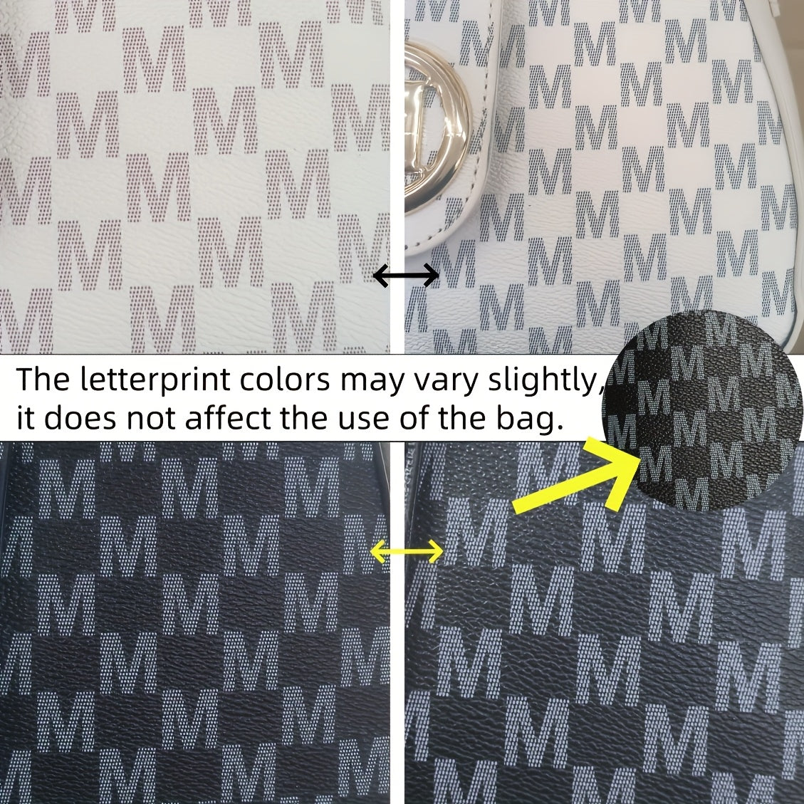 Ayollar uchun geometrik naqshli yelka sumkasi, dizayner ilhomlangan, polyester astar bilan zipli krossbodi sumkasi. Har qanday holat uchun mos, tasodifiy M naqsh joylashuvi bilan.