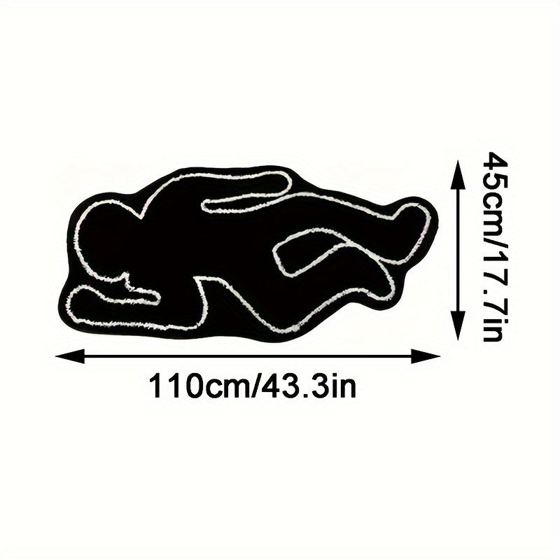 Humorous Cartoon Black Man Carpet Soft Washable Non-Slip Rug for Living Bedroom Kitchen