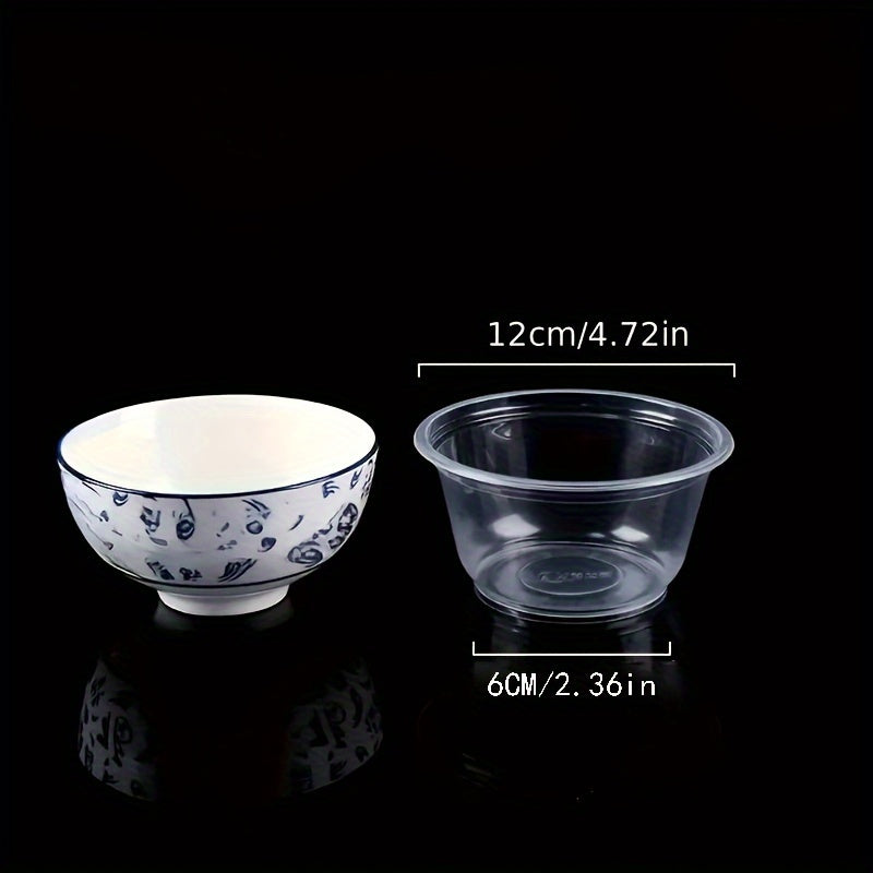 Set of 20 Clear Disposable Plastic Bowls for Salads Soups and Desserts