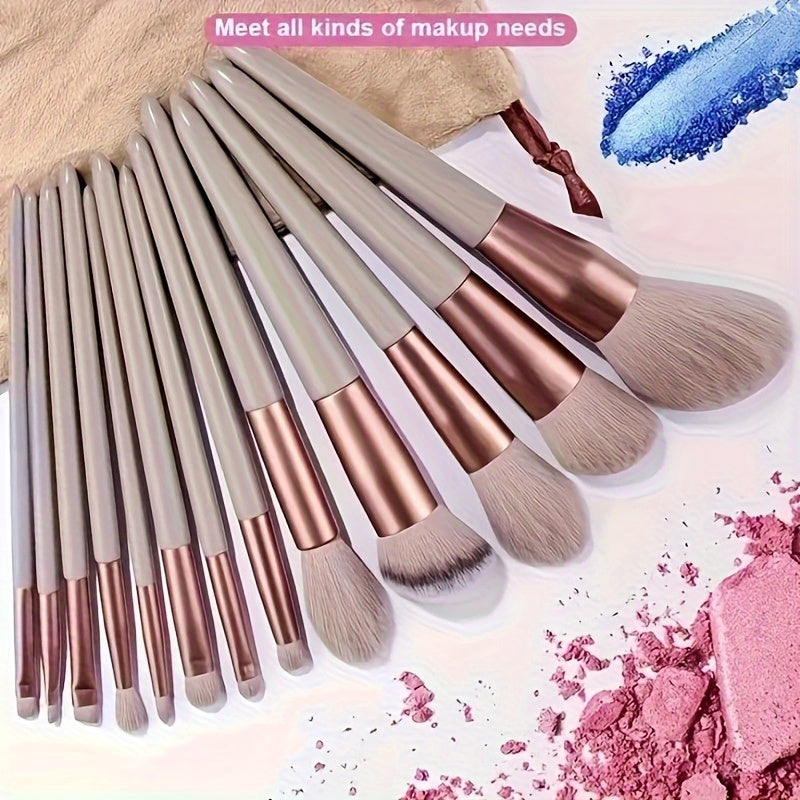 Cosmetic Brush Set for Makeup Application Hypoallergenic Nylon Brushes with ABS Plastic Handles