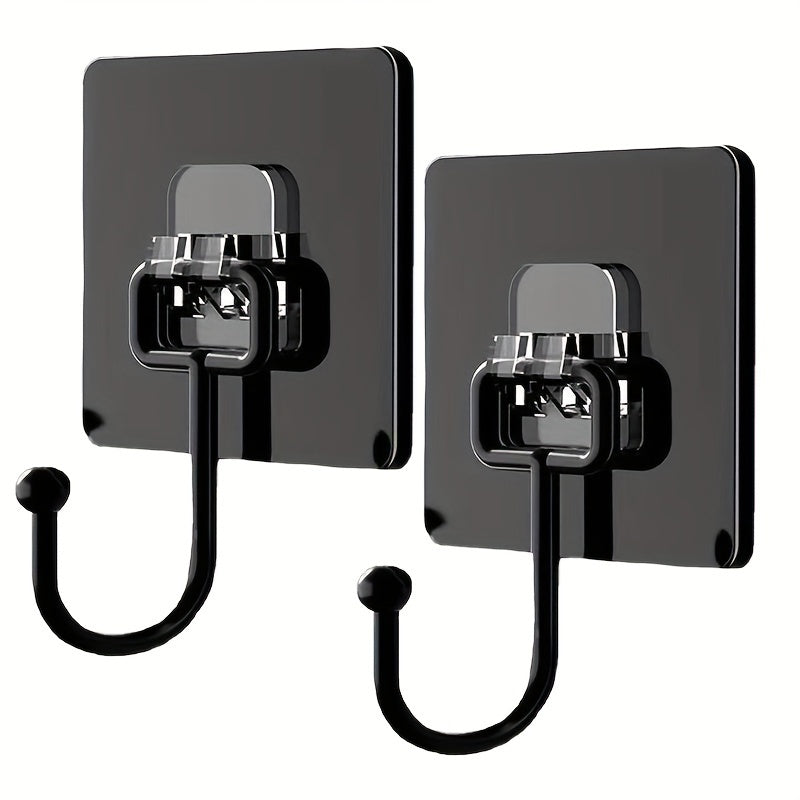 Nailless Adhesive Clothes Hanger Pack of 2 or 5 Stainless Steel Wall Hooks for Towels Shower Caps