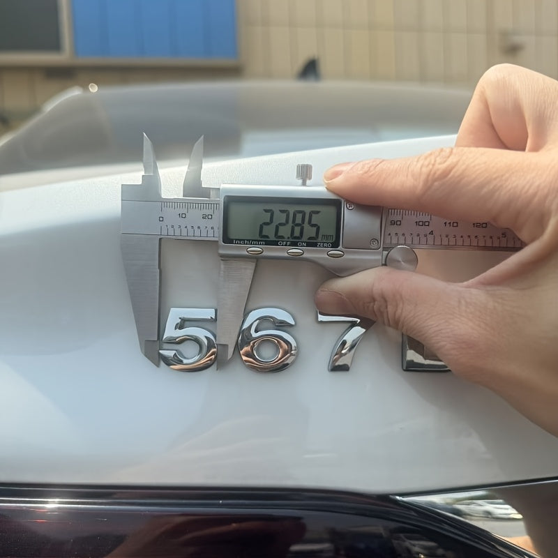 Pegatina para coche con letras y números 3D, emblema dorado y plateado, insignia trasera