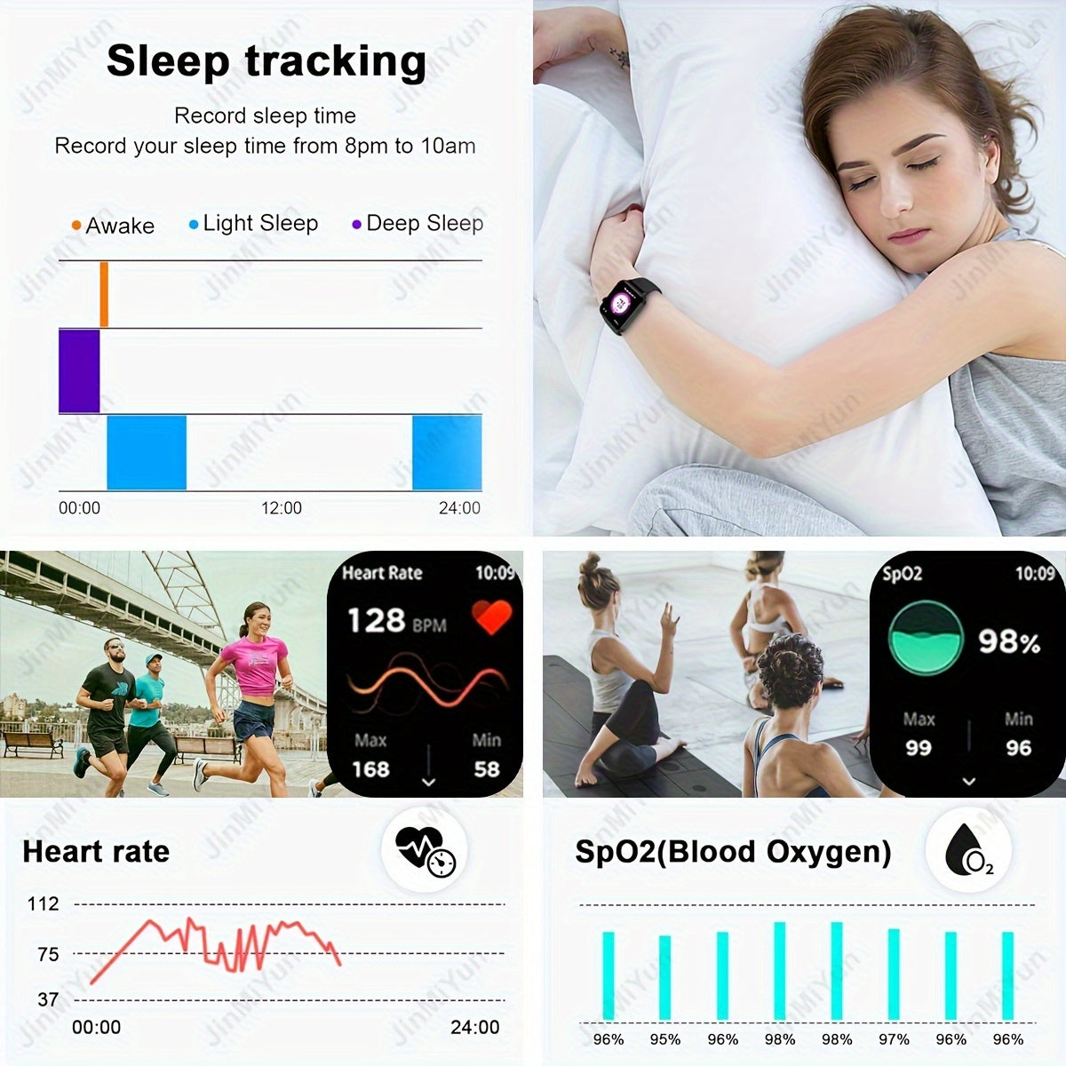 Full Screen Touch Sports Smartwatch for Men and Women with Wireless Call Reminder and Multiple Sport Modes