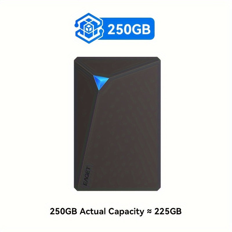EAGET USB 3.0 Tashqi Qattiq Disk - O'yinlar va media saqlash uchun yuqori sig'imli mexanik HDD, bir nechta o'lchamlarda mavjud.