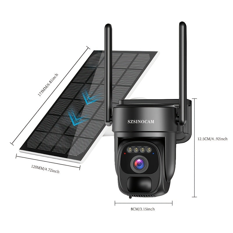 Wireless Cellular Security Camera with Solar Power 3G/4G LTE Night Vision Motion Detection