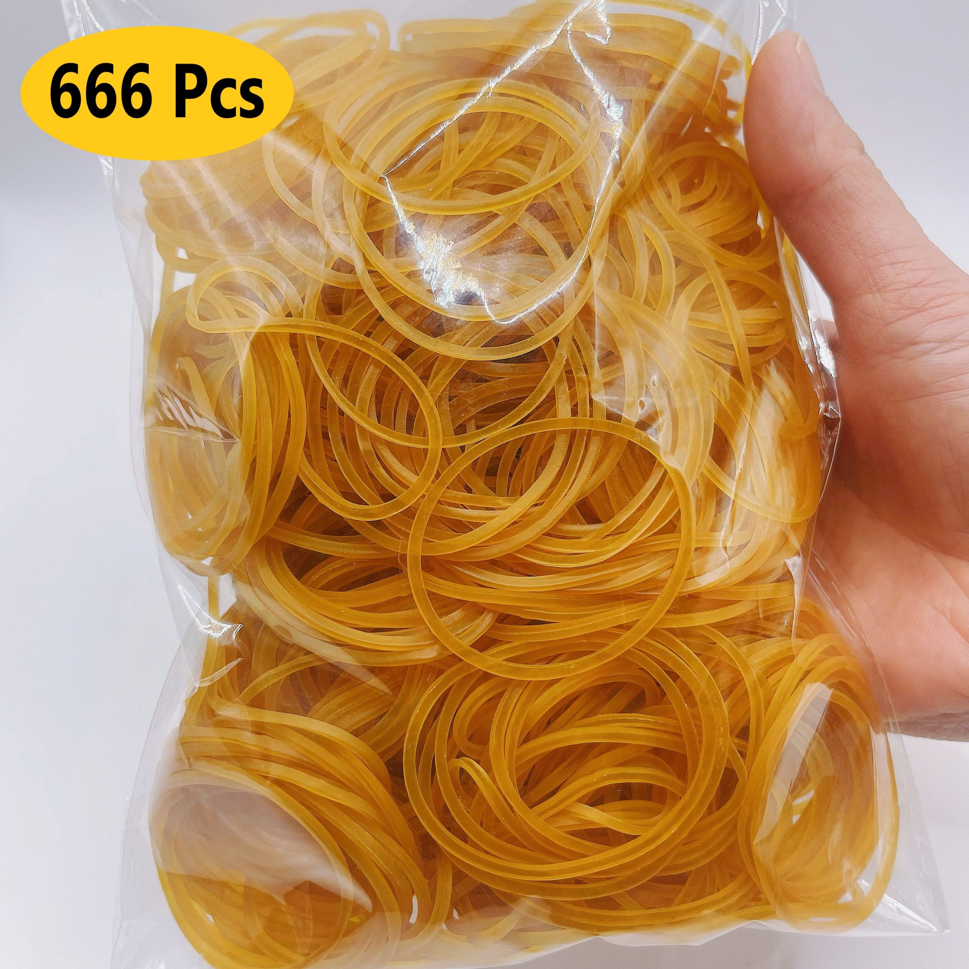 Yellow Rubber Bands 38mm Diameter Durable Natural Rubber Pack of 100 300 or 666