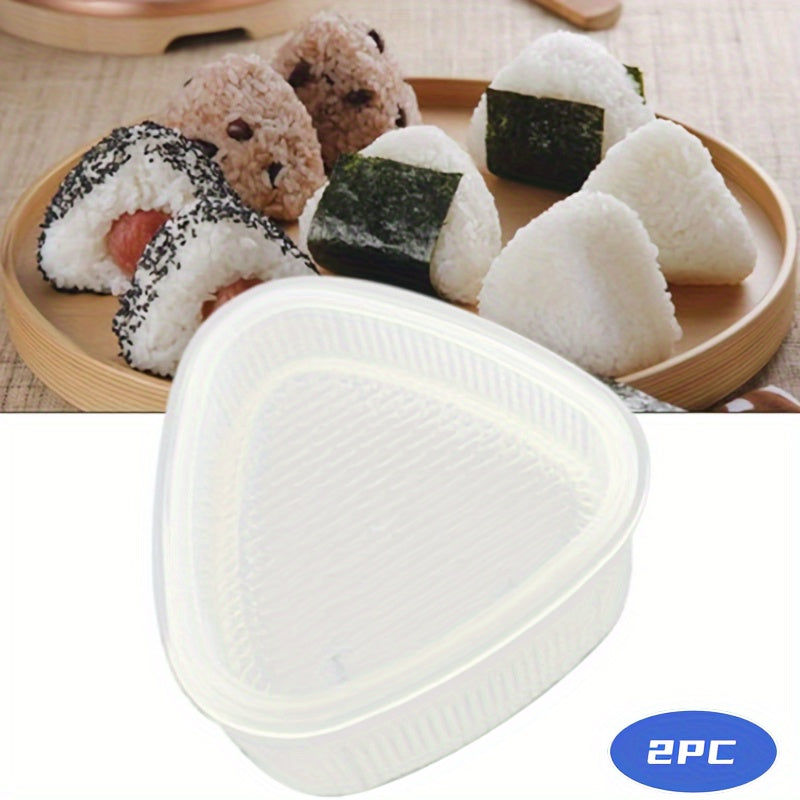 Clear Plastic Sushi Mold with Lid for Triangle-Shaped Rice Balls, Kitchen Use