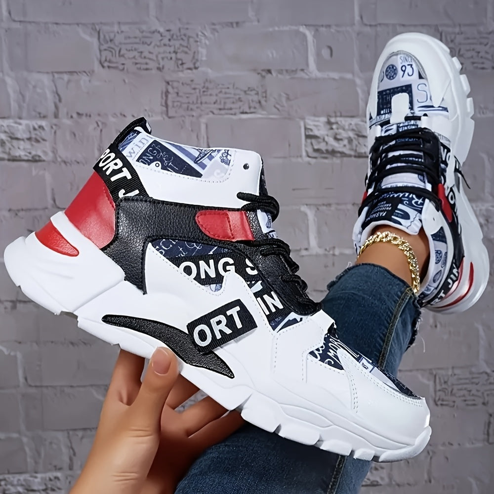 Women’s Breathable Fabric High Top Sneakers for Fitness and Daily Wear
