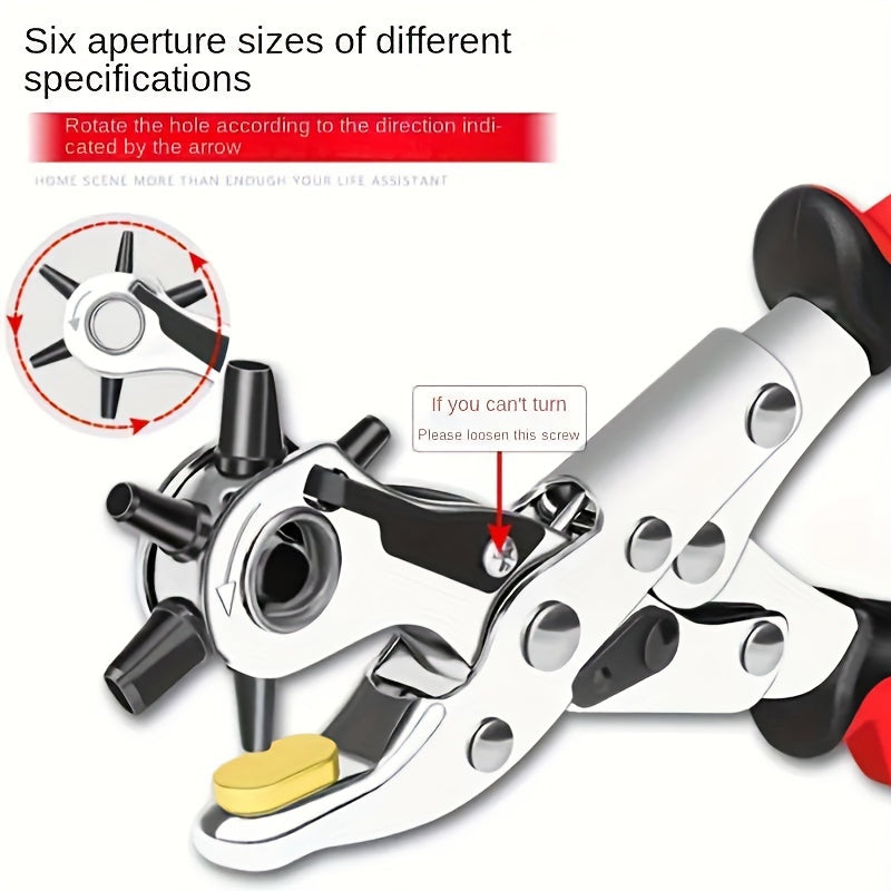 Leathercraft Hand Tool Kit for Punching Eyelets and Setting Straps