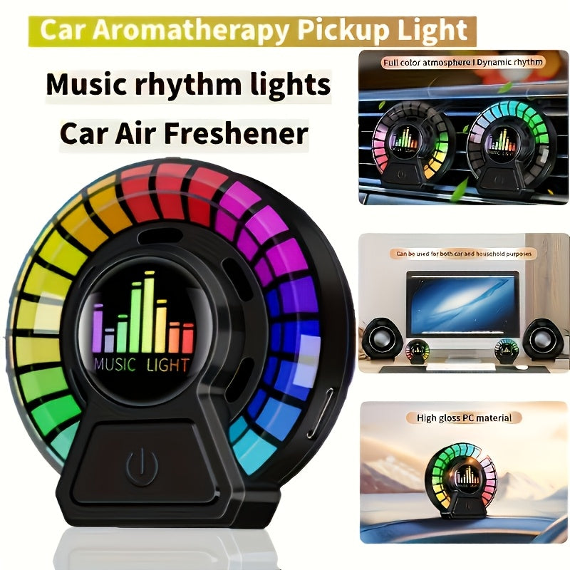 Smart Voice Control Car Aromatherapy Diffuser with Dynamic Rhythm Light and Fragrance Dispenser