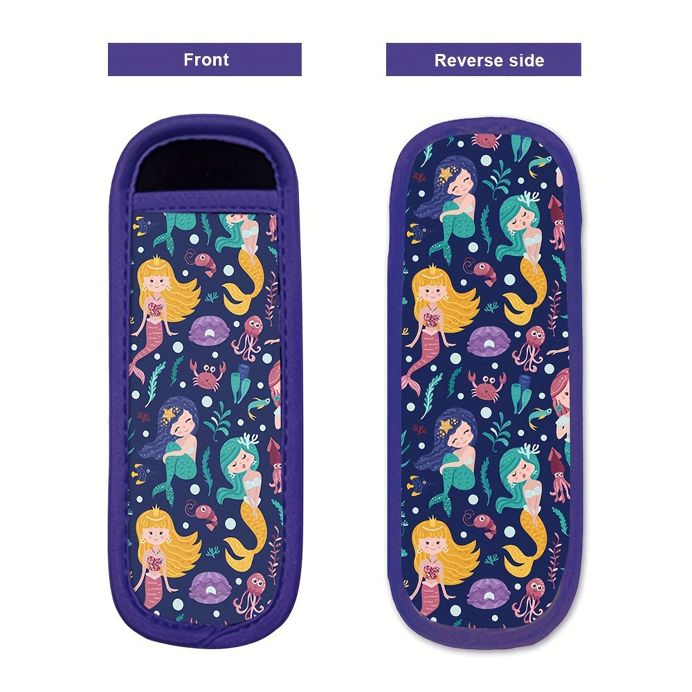 Neopren Muzli Popsicle Qopqog'i - Popsikllaringizni uslubda sovuq tuting, bu yoqimli va qayta ishlatiladigan qopda. Sizning oshxonangiz va ovqatlanish aksessuarlaringiz uchun mukammal, turli naqshlarda mavjud.