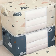 Bolsa de almacenamiento de edredón tejida con asas, gran capacidad, bolsa a prueba de polvo para mudanzas