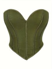 Твердый корсет-бюстье с контролем живота и шнуровкой, женское нижнее белье и корректирующее белье.