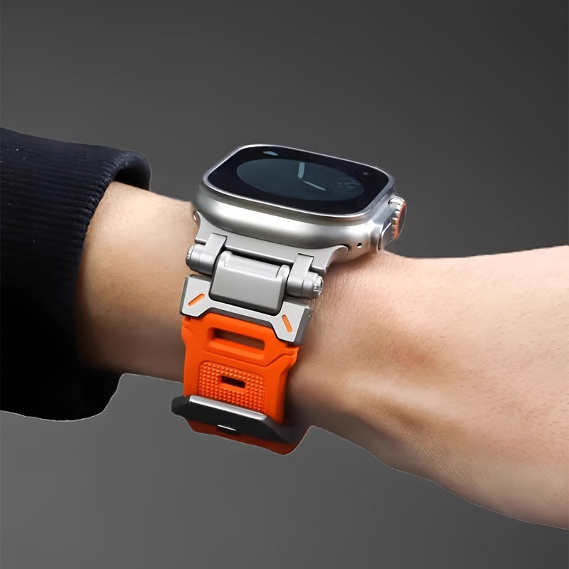 Breathable Silicone Watch Strap for Apple Watch Series 1-9 42mm 44mm 45mm 49mm Stylish Couples Accessory