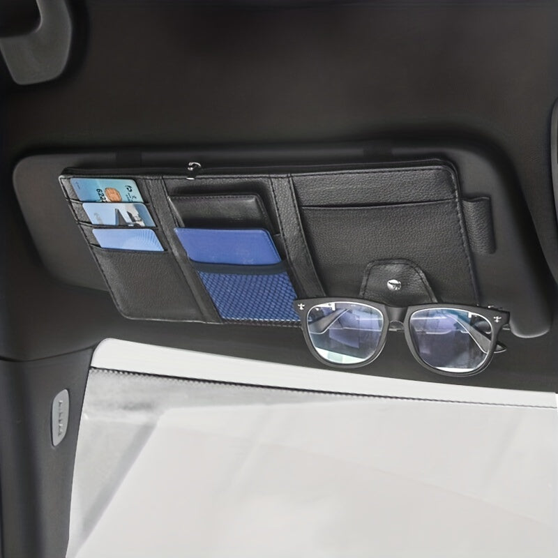 Car Sun Visor Organizer with Zipper Storage Bag Multi-Purpose Car Accessory