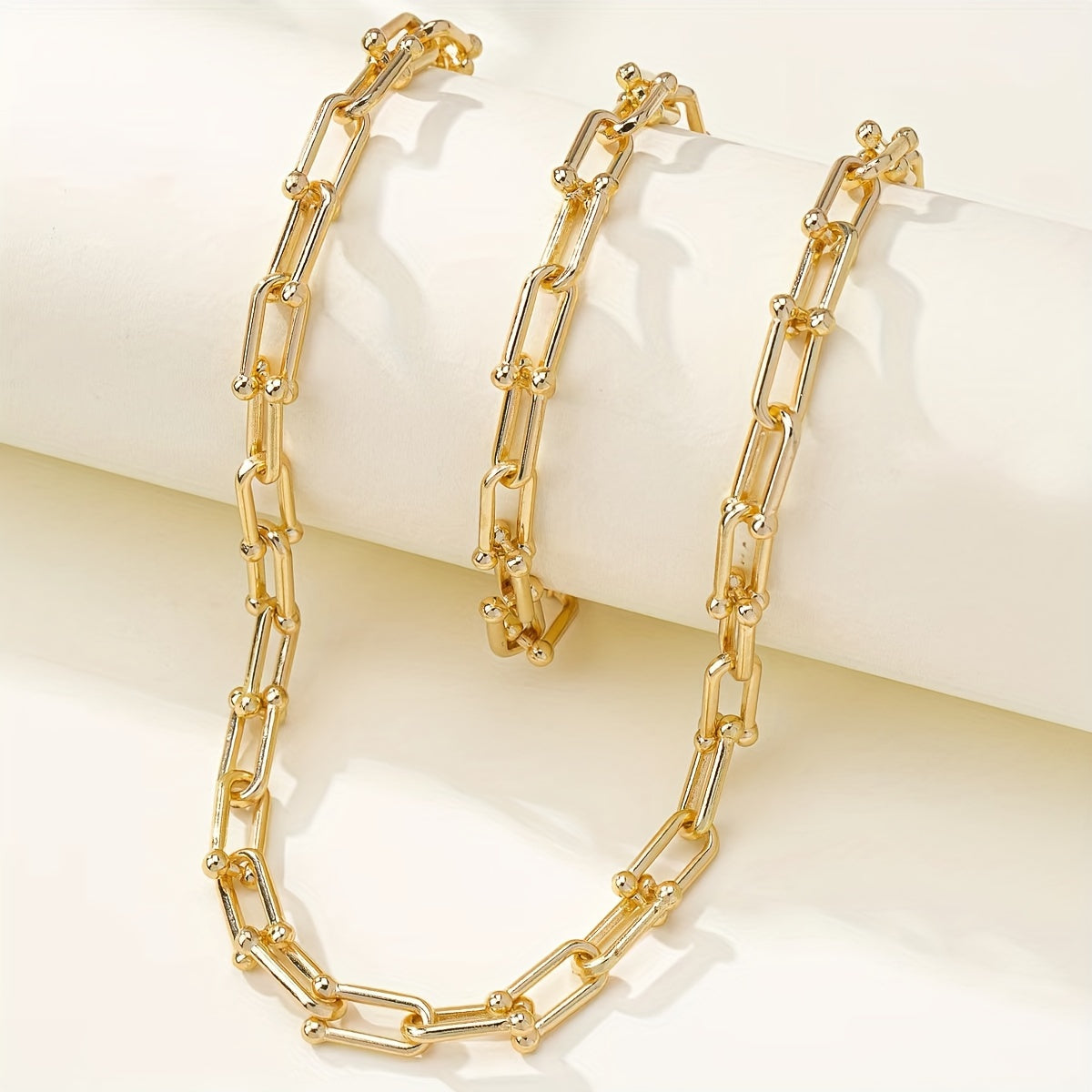 2-Piece U-Shaped Chain Necklace and Bracelet Set Zinc Alloy for Everyday or Night Out