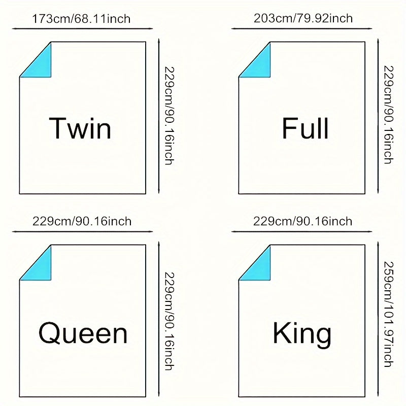 Reversible Plaid Comforter All-Season Quilted Duvet Insert Medium Weight Polyester 9 Sizes