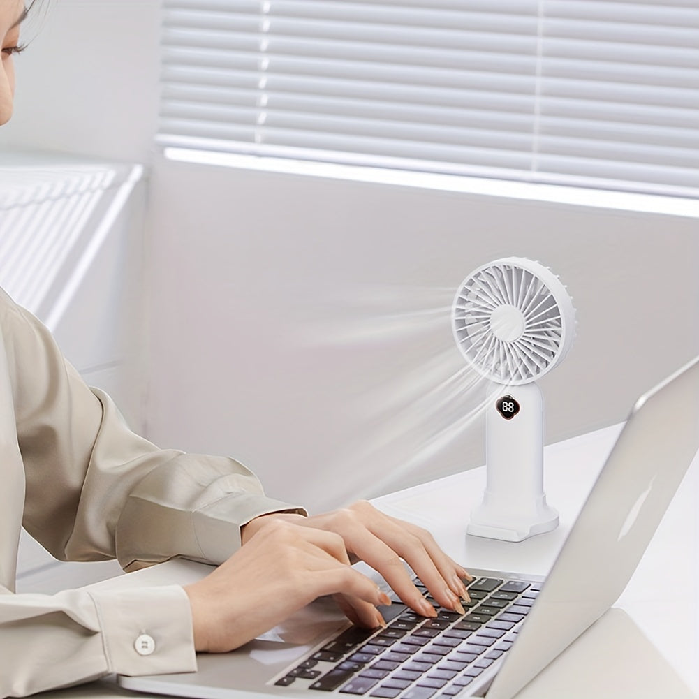 Mini Handheld Fan 1200mAh Battery Portable Silent Cooler for Outdoor Camping