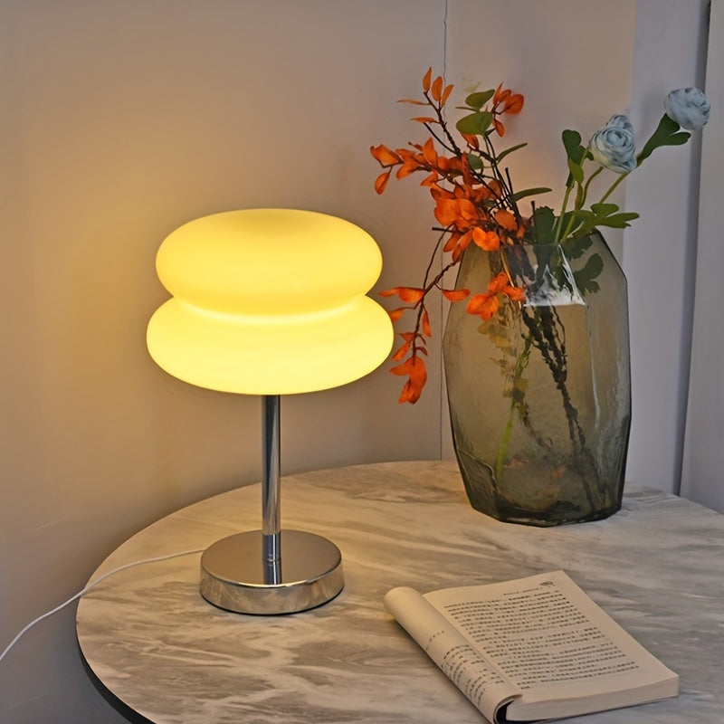 Modern Murano Glass USB Table Lamp Adjustable Brightness Touch Control Soft Glow White Yellow Orange