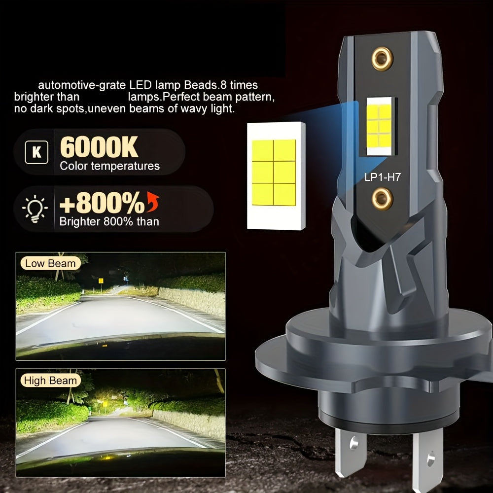 2 Pack LED Headlight Bulbs for Cars 22000LM CSP Chips Aluminum Body