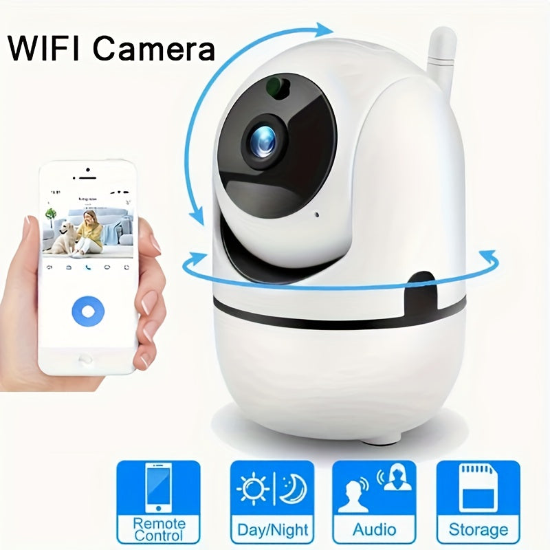 Wireless Security Camera with Night Vision and Two-Way Audio for Home Monitoring