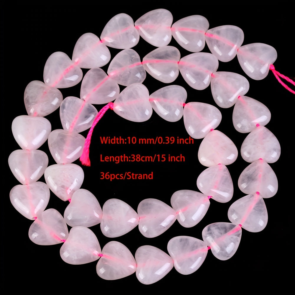Heart-Shaped Stones Set 10mm Rose Quartz Lapis Lazuli Amazonite for Jewelry Making