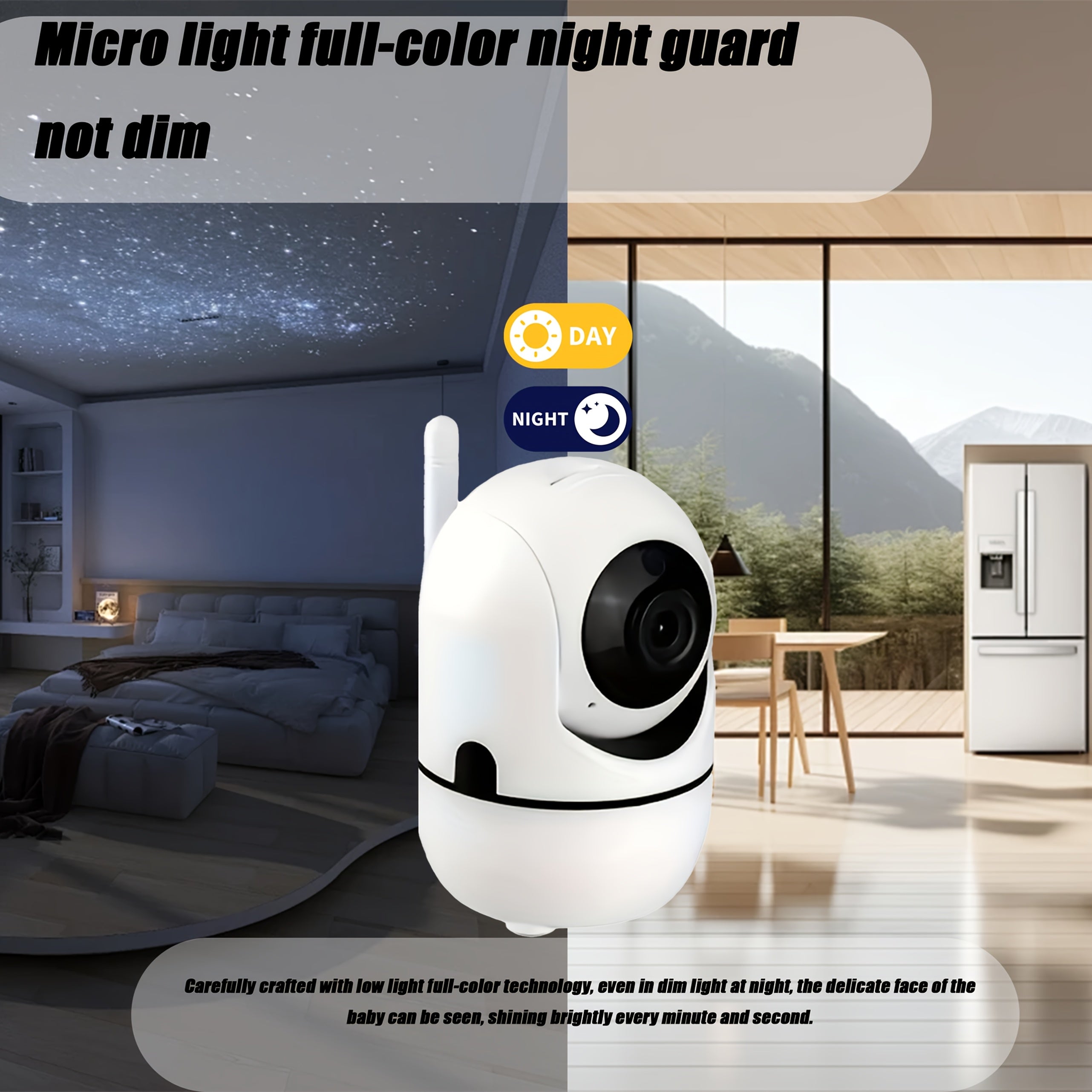 Wireless Security Camera 1080P HD Night Vision Two-Way Audio USB Powered Indoor Pet Monitoring