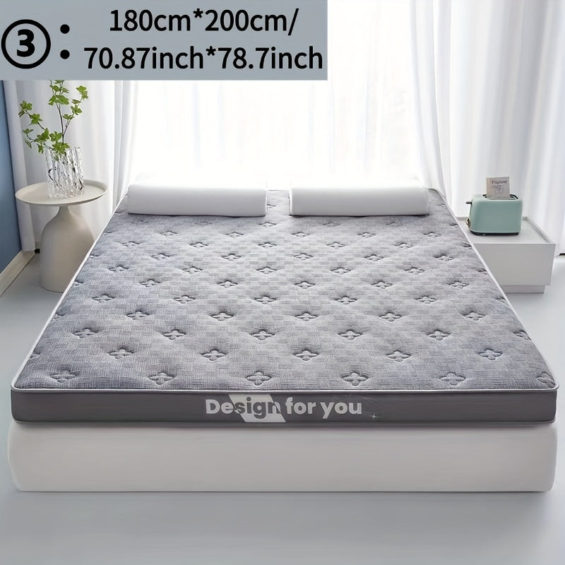 Foldable Mattress with Memory Foam Latex Layer Breathable Non-Slip Mat