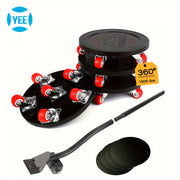 Тяжёлая мебельная тележка для перемещения грузов, грузоподъемность 725 кг, с 6 колесами и выдвижной ручкой