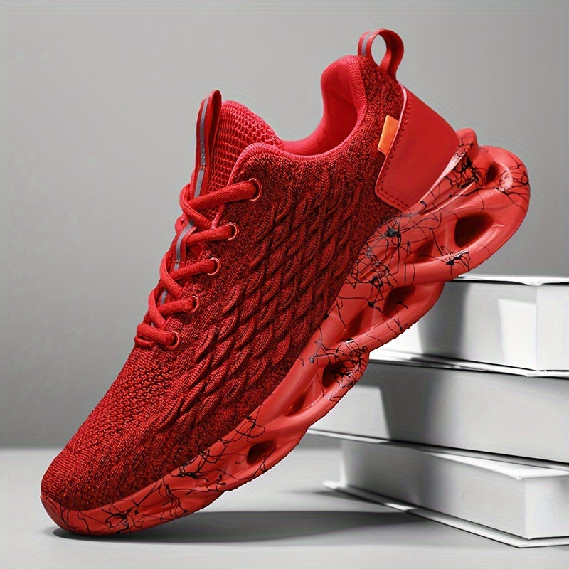 Men's Breathable Running Sneakers with Shock Absorption Soft Sole for All Seasons