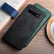 Faux Leather Phone Case for Samsung Galaxy S10 Plus S10e S10 Lite Full Protection Slim Cover