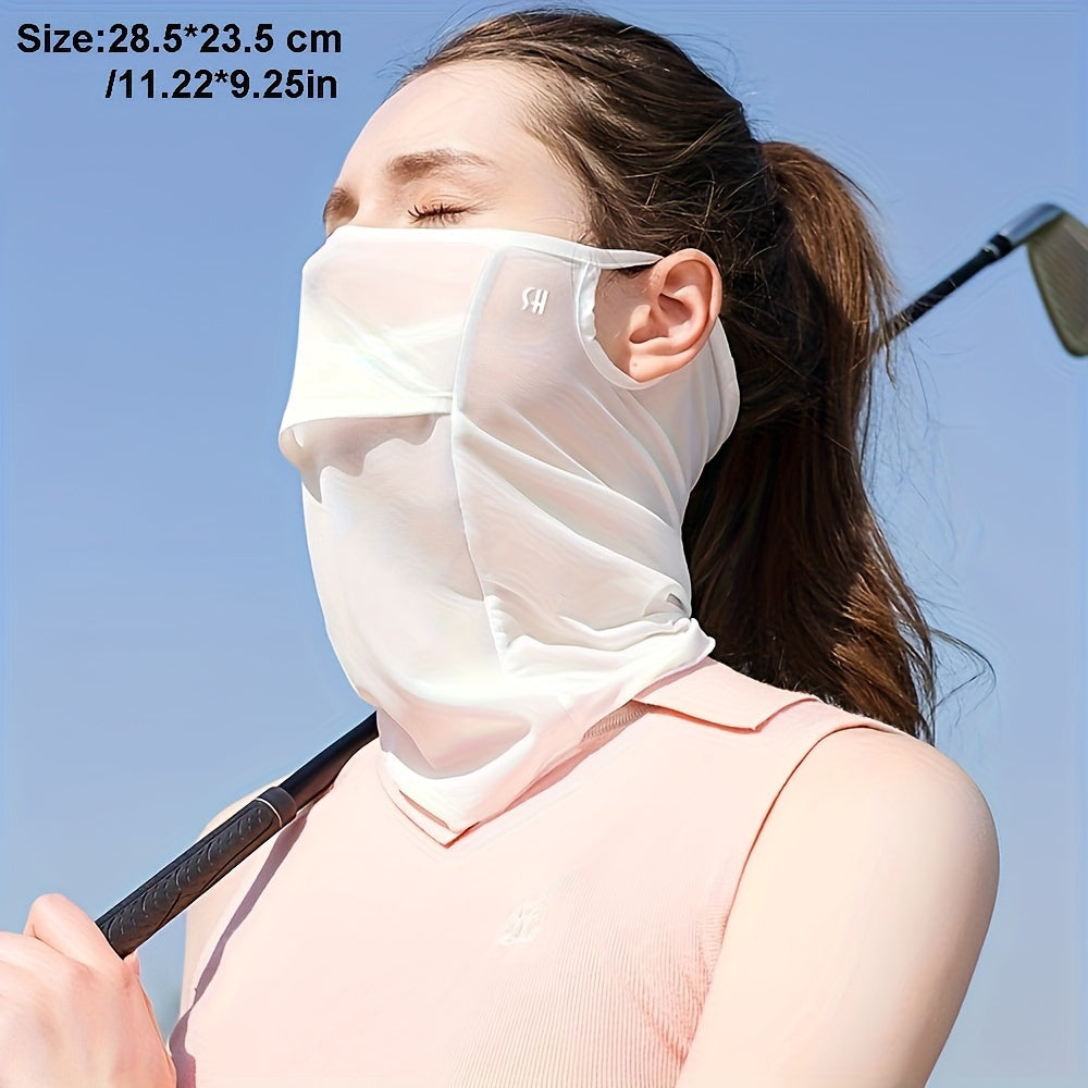 Breathable Ice Silk Face Mask UV Protection for Outdoor Sports Cycling Golf Women