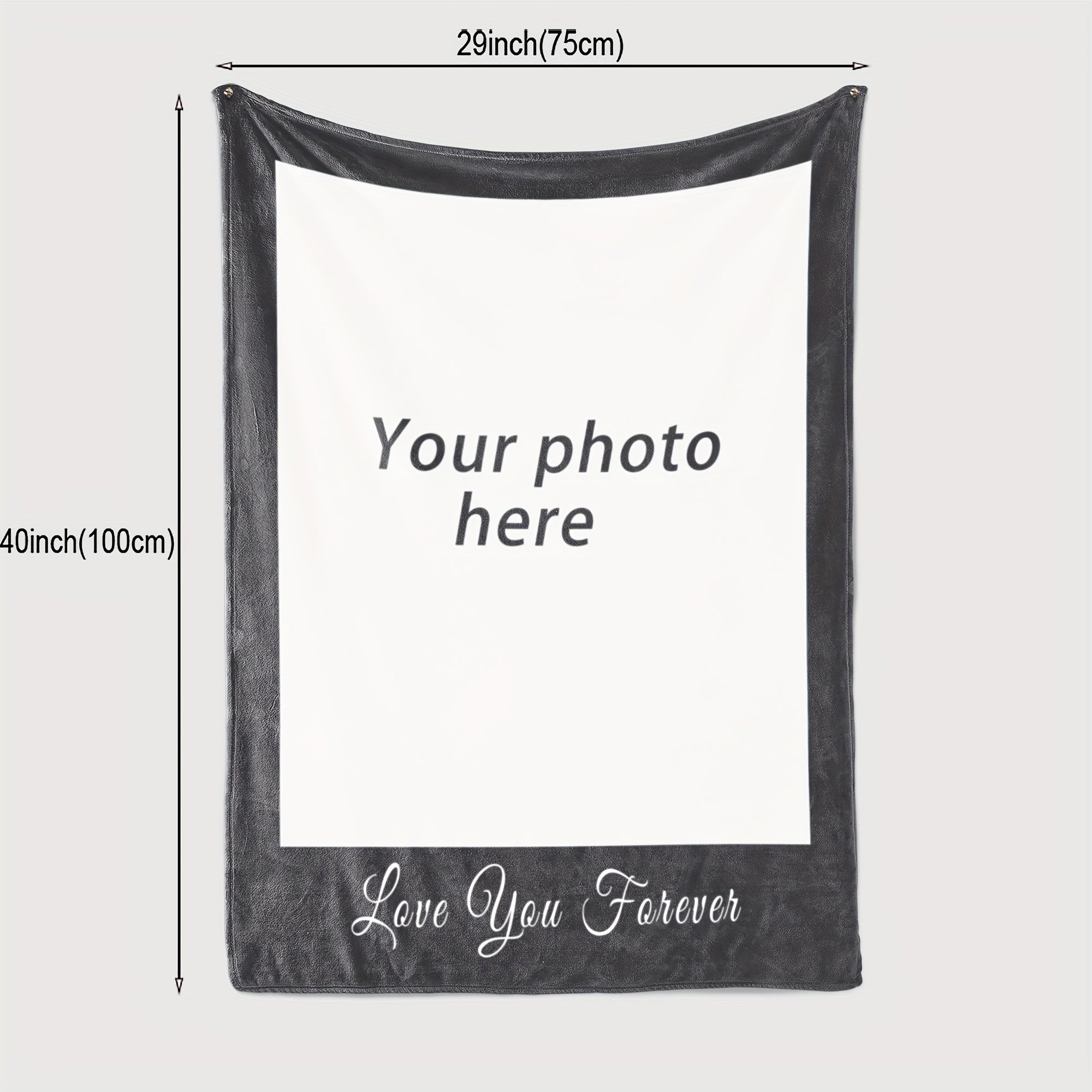 Manta de franela personalizada con foto para regalos y decoración del hogar, personalizable