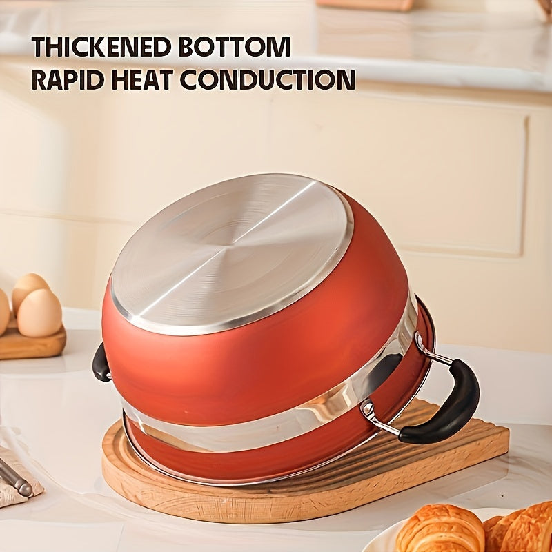 Набор посуды из нержавеющей стали на 12 предметов с кастрюлями, сковородой, крышками для домашнего использования