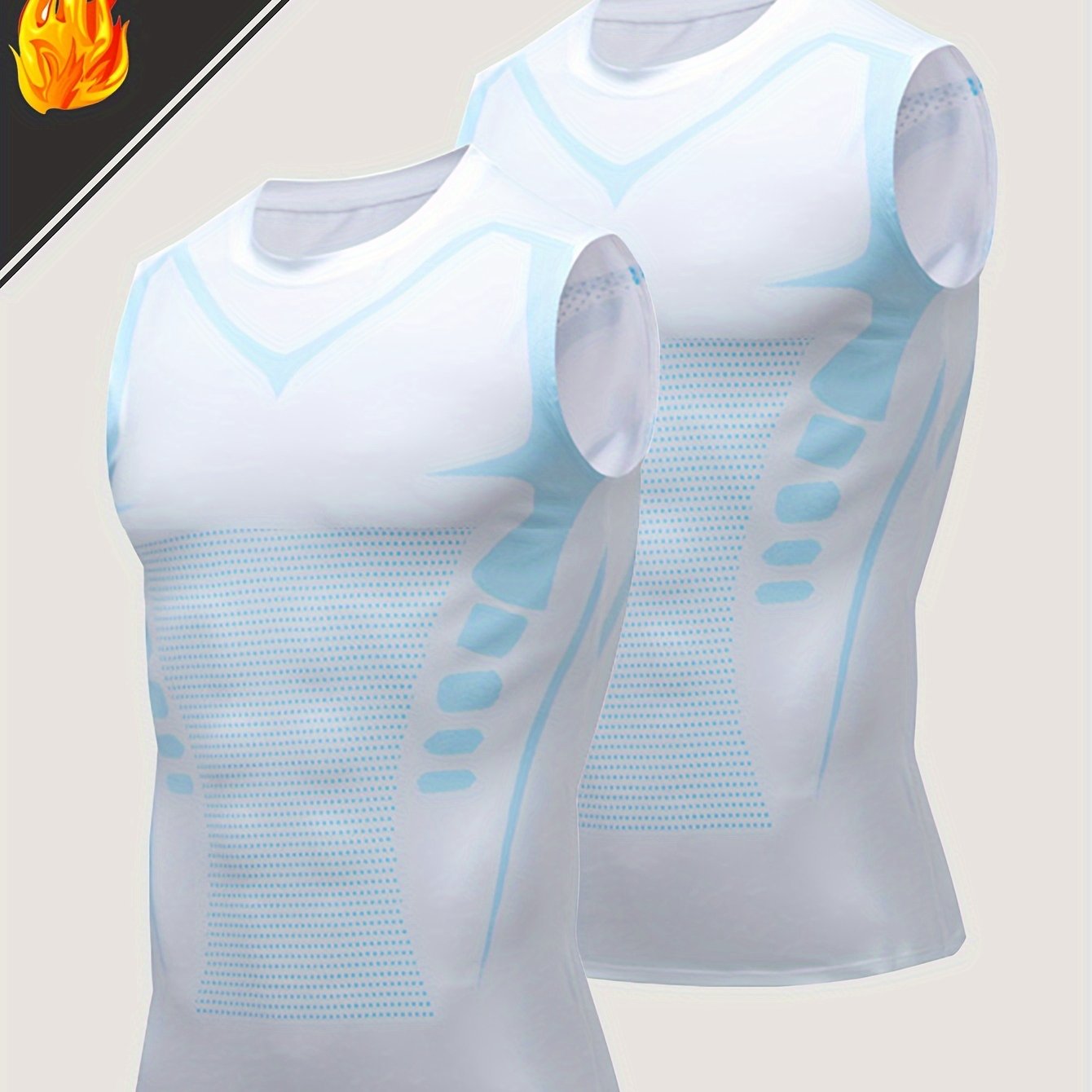 Men's Geometric Pattern Sports Vests Set of Two Quick-Dry Polyester Spandex Sleeveless Tank Tops All-Season Skinny Fit