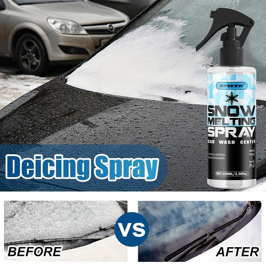 Ice Melting Spray for Cars and Glass Anti-Freeze Snow Removal 1 Bottle