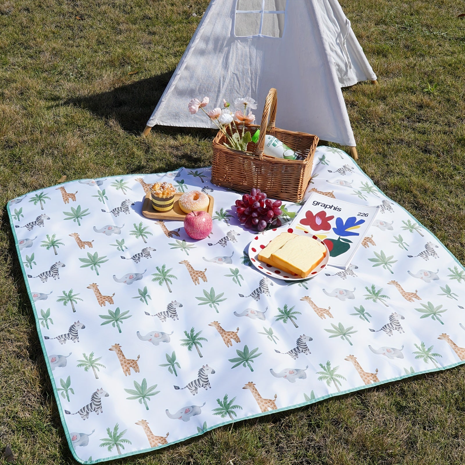 43-Inch Square Splash and Play Mat for Babies and Toddlers Waterproof Non-Slip Floor Protector