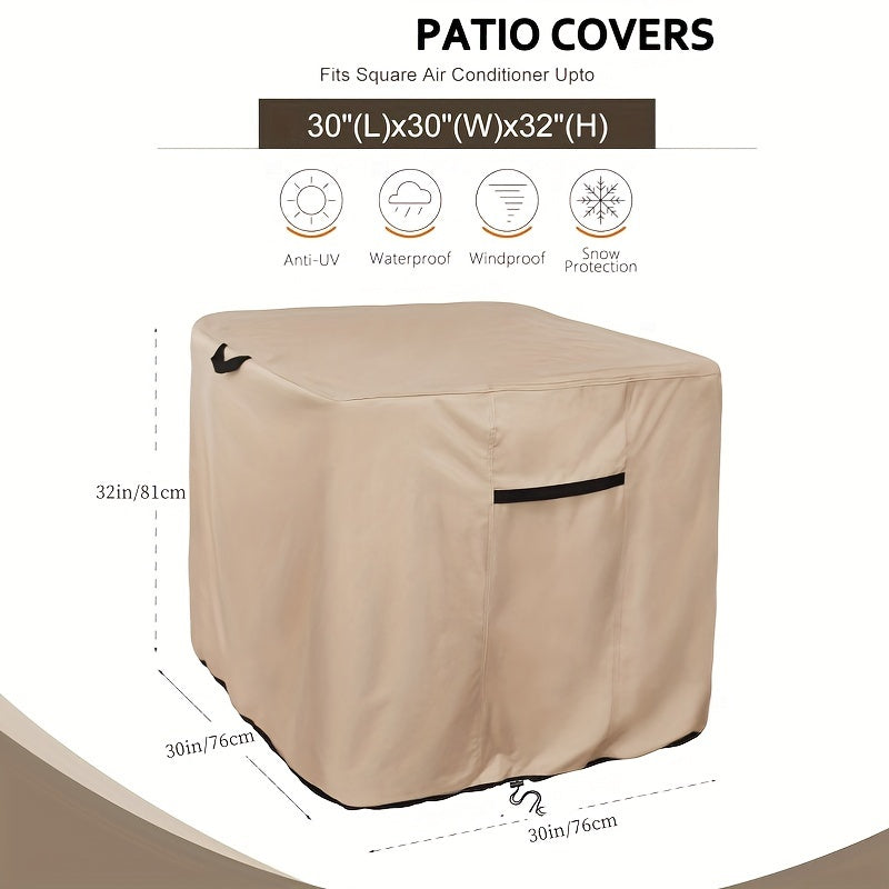 Waterproof 400D Square Air Conditioner Cover Fits Up to 30x30x32 Inches