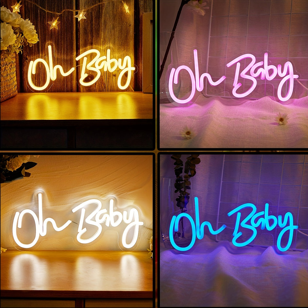 USB-Powered LED Neon Sign for Bedroom Party Wedding Decor