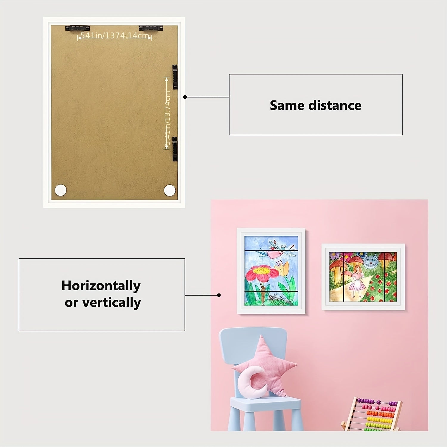 Kids Art Frame for Paintings and Projects, Front-Opening, Home Office Use