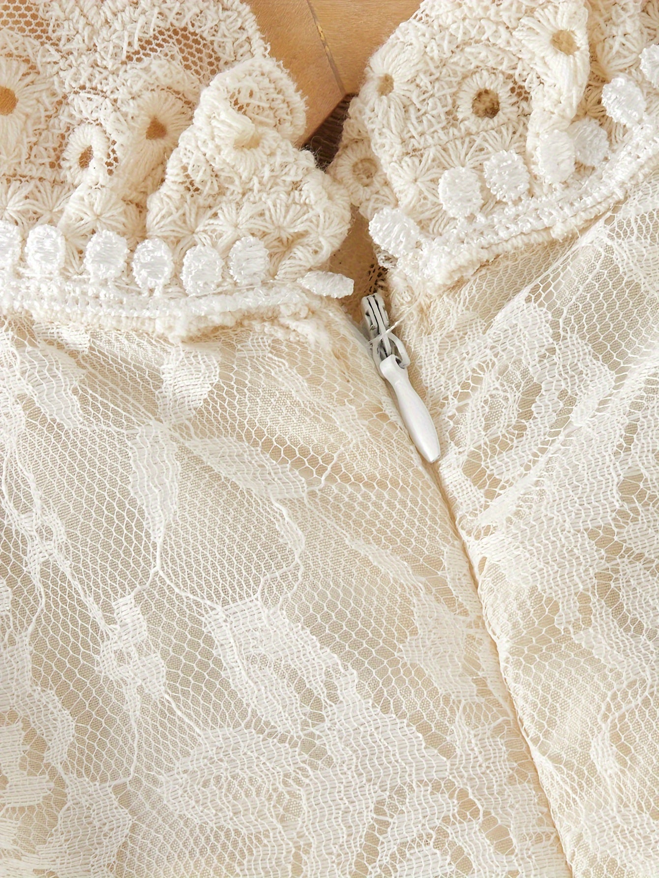 Baby Girl Dress Floral Embroidered Lace Tiered Fall Cotton for Infants