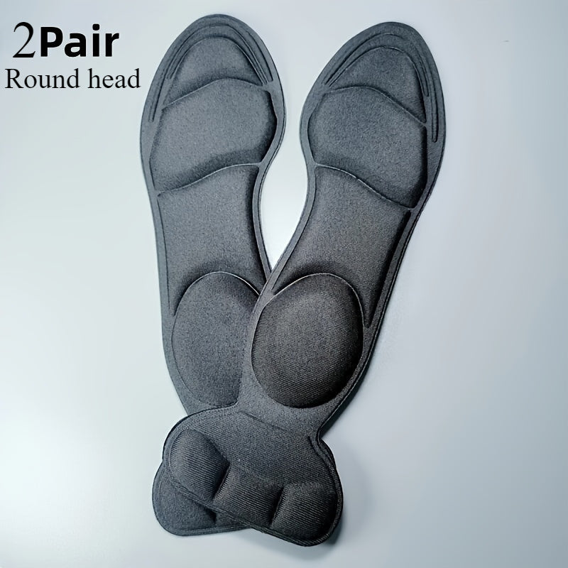 Unisex Memory Foam Insoles Non-Slip Comfort Support Black Beige