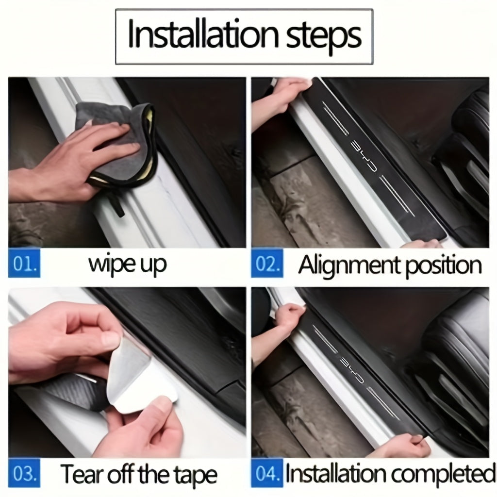 5 dona karbon tolali chegar decalari qora oq ichki tashqi qoplamani himoya qilish