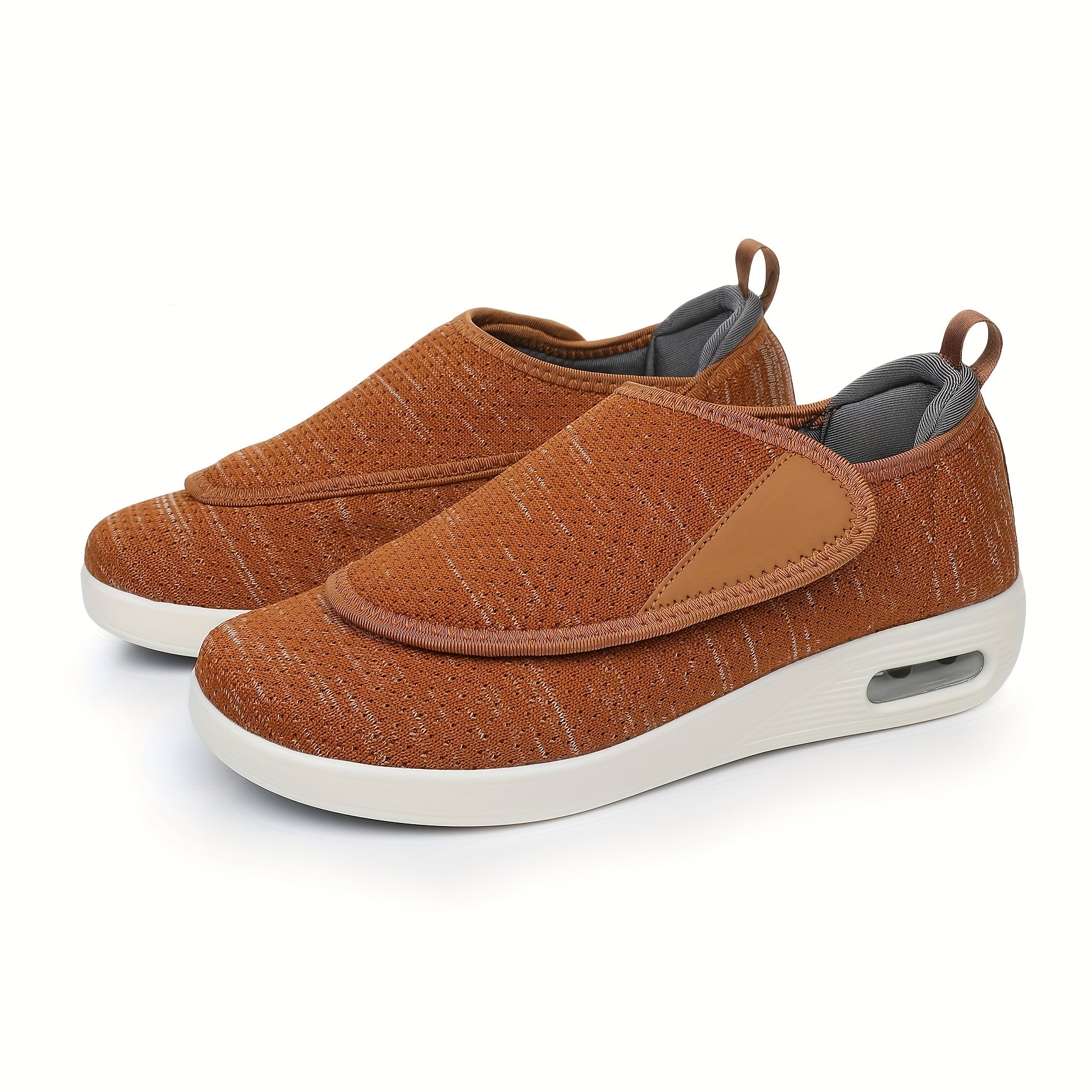 Women's Lightweight Adjustable Strap Walking Shoes Breathable Fabric Shock-Absorbing Outsole