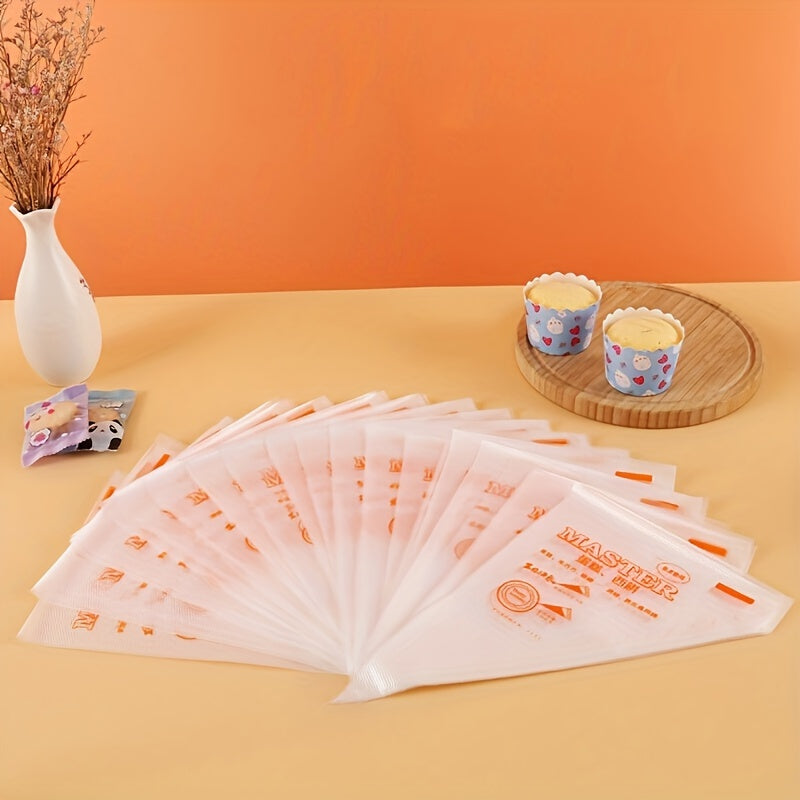 Set of 100 Disposable Pastry Bags for Cake Decoration and Desserts