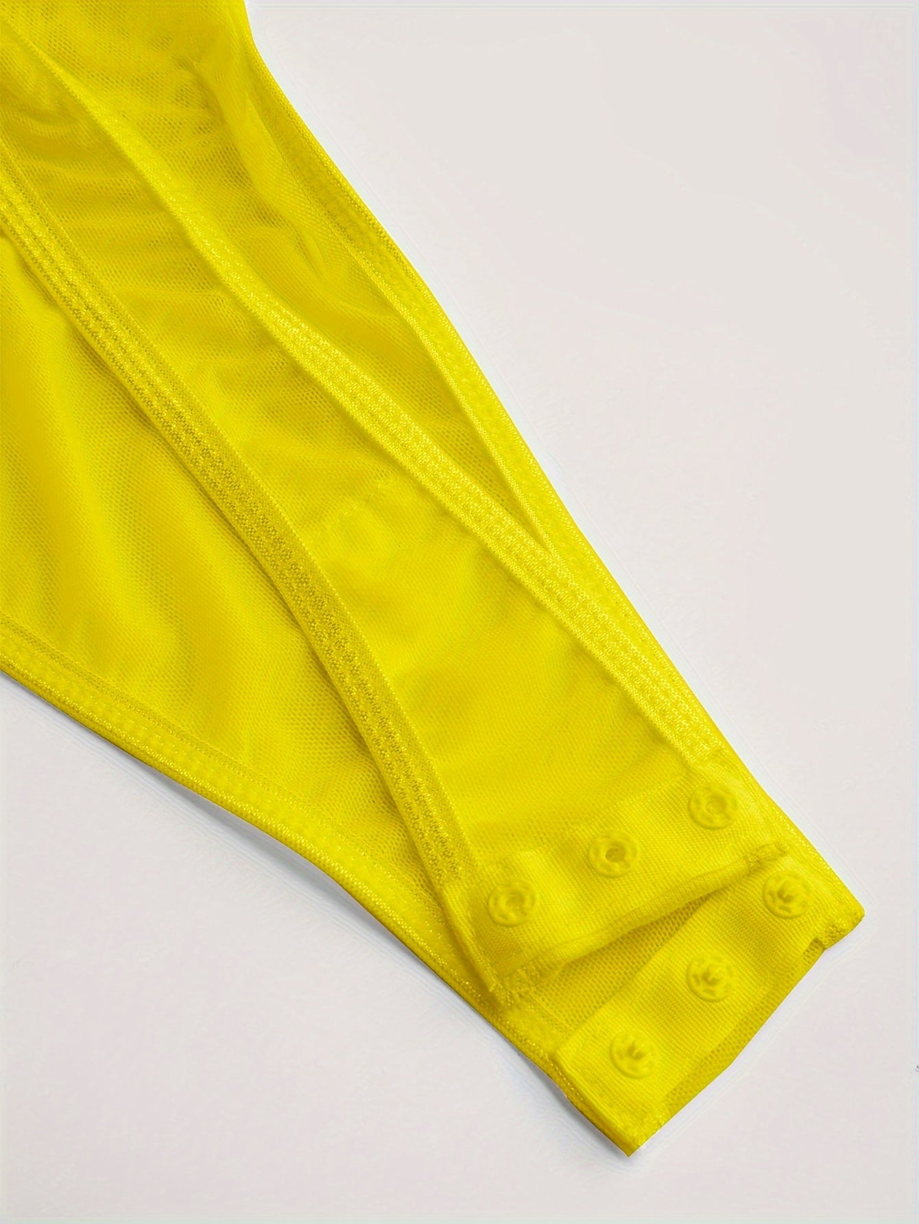 Women's Sheer Mesh Embroidered Floral Bodysuit High-Waisted Lingerie Set