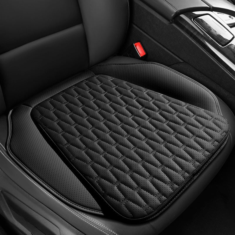 Universal All-Season Car Seat Cushion Cover Breathable PU Leather Quilted