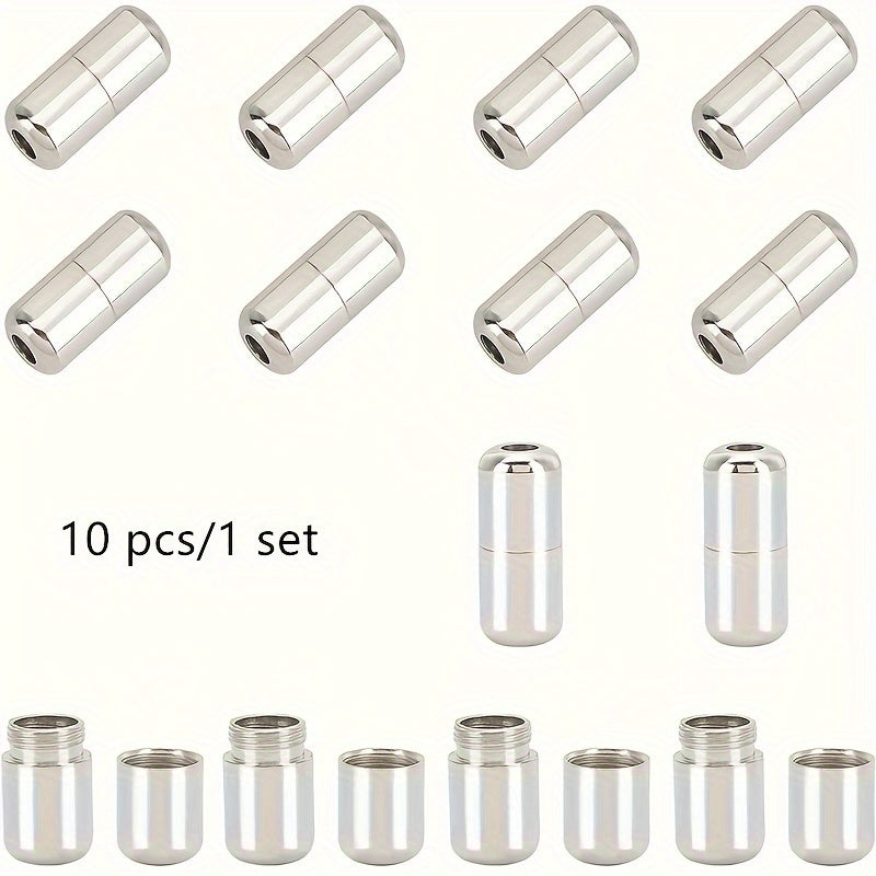 10pcs Shiny Metal Shoe Buckles Knot-Free Capsule Shoe Accessories
