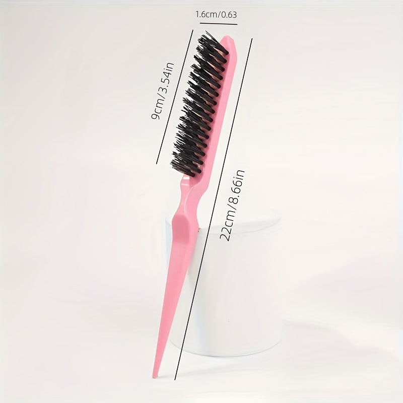 Peine de plástico para cabello, herramienta de peinado con fila triple para uso en barberías y salones