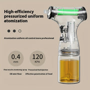 Rechargeable Oil Sprayer with Dual Switches 1L Food-Safe Kitchen Gadget Black